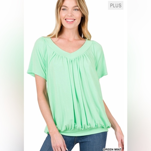 New!Plus Sizes Mint Green Women's Top Sizes 1X 2X 3X - Picture 1 of 5